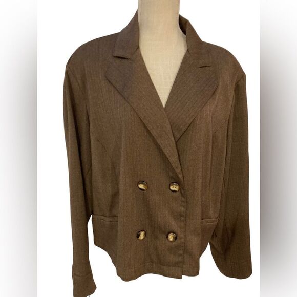 Ashley Stewart Brown blazer Jacket - Picture 1 of 10